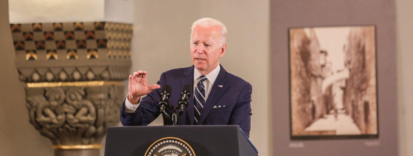 The US president, Joe Biden, visited Augusta Victoria Hospital